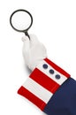 Uncle Sam Magnifing Glass Royalty Free Stock Photo