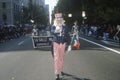 Uncle Sam Marching in Columbus Day Parade, New York City, New York Royalty Free Stock Photo