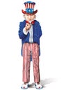 uncle sam pointing finger. Vector illustration decorative background design Royalty Free Stock Photo