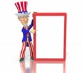 Uncle Sam points at blank sign