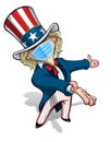 Uncle Sam Presenting - Surgical Mask Royalty Free Stock Photo