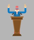 Uncle Sam president isolated. elections illustration. Need your voice