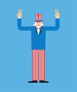 Uncle Sam president isolated. elections illustration. Need your voice Royalty Free Stock Photo
