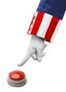 Uncle Sam Red Button Royalty Free Stock Photo