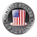 uncle sam's hat badge. Vector illustration decorative design Royalty Free Stock Photo