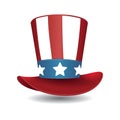 uncle sam's hat. Vector illustration decorative background design Royalty Free Stock Photo