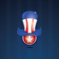Uncle sam's hat. Vector illustration decorative design Royalty Free Stock Photo