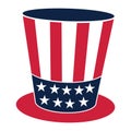 uncle sam's hat. Vector illustration decorative design Royalty Free Stock Photo