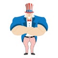 Uncle Sam. Serious Powerful Uncle Sam. Strong Uncle Sam crossed