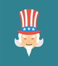 Uncle Sam sleeping emoji. asleep emotions. Uncle Sam dormant