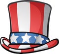 Uncle Sam Top Hat American Cartoon Illustration