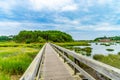 Uncle Tim's Bridge, Wellfleet, Cape Cod, MA US. Royalty Free Stock Photo
