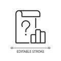 Unclear data linear icon
