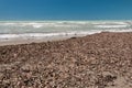Uncleared beach in low season, Italy Royalty Free Stock Photo