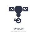 uncoiler icon on white background. Simple element illustration from Industry concept