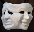 Uncolored and unpainted white mask. Traditional Venetian Masks for Carnival of Venice, Italy Royalty Free Stock Photo