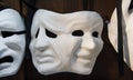 Uncolored and unpainted white mask. Traditional Venetian Masks for Carnival of Venice, Italy Royalty Free Stock Photo