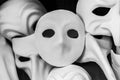 Uncolored and unpainted white mask. Traditional Venetian Masks for Carnival of Venice, Italy Royalty Free Stock Photo