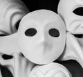 Uncolored and unpainted white mask. Traditional Venetian Masks for Carnival of Venice, Italy Royalty Free Stock Photo