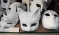 Uncolored and unpainted white mask. Traditional Venetian Masks for Carnival of Venice, Italy Royalty Free Stock Photo