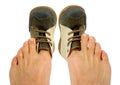 Uncomfortable shoes Royalty Free Stock Photo