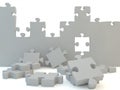 Uncompleted jigsaw wall Royalty Free Stock Photo
