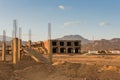 Uncompleted Resort Building, abandoned in Egypt Royalty Free Stock Photo