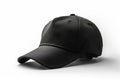 Uncomplicated Design, Realistic Black Cap Mockup on White Background Royalty Free Stock Photo