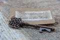 Unconditional love is the key Royalty Free Stock Photo