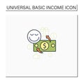 Unconditional payment color icon