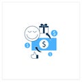 Unconditional payment flat icon