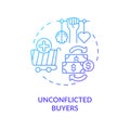 Unconflicted buyers concept icon Royalty Free Stock Photo