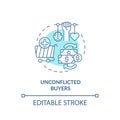Unconflicted buyers concept icon Royalty Free Stock Photo