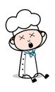 Unconscious - Cartoon Waiter Male Chef Vector Illustration