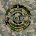 Uncontested on camouflage texture. Vector Illustration. Detailed.  EPS10 Royalty Free Stock Photo