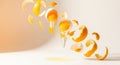 Unconventional Egg and Orange Still Life Composition on a Light Background Royalty Free Stock Photo
