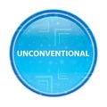 Unconventional floral blue round button Royalty Free Stock Photo