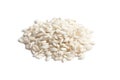 The uncooked arborio rice Royalty Free Stock Photo