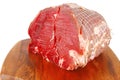 Uncooked beef meat on plate Royalty Free Stock Photo