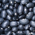 Uncooked black mexico beans close up