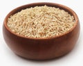 Uncooked brown rice Royalty Free Stock Photo
