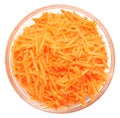 Uncooked carrot in a bowl