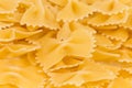 Uncooked farfalle pasta