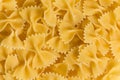 Uncooked farfalle pasta