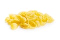 Uncooked gnocchi pasta. Raw italian pasta isolated on white background