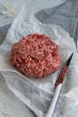Uncooked ground meat, Homemade minced beef Royalty Free Stock Photo
