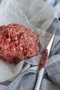 Uncooked ground meat, Homemade minced beef Royalty Free Stock Photo