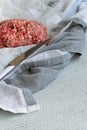Uncooked ground meat, Homemade minced beef Royalty Free Stock Photo