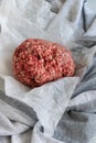Uncooked ground meat, Homemade minced beef Royalty Free Stock Photo