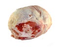 Uncooked Half shoulder of lamb. Royalty Free Stock Photo